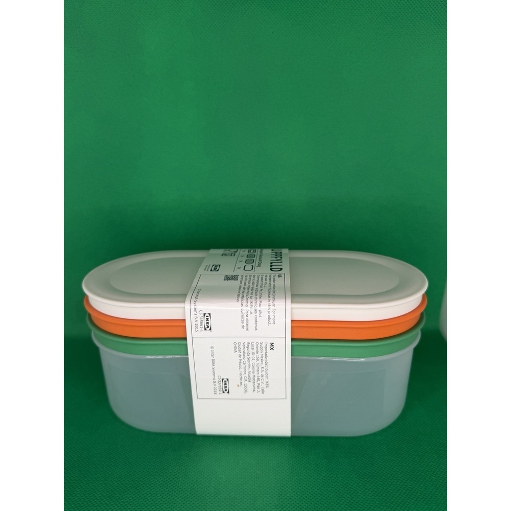 IKEA CHOSIGT Cheese Grater with Storage Container Set Green Orange White